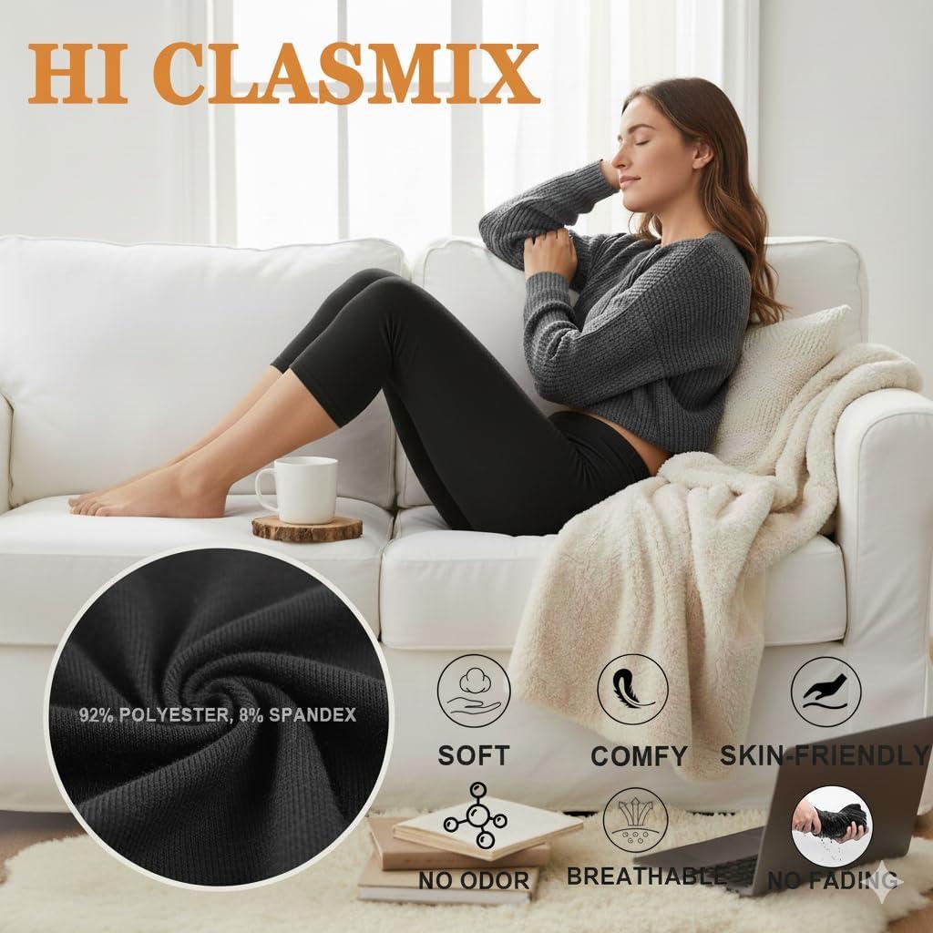 image3 Pack High Waisted Leggings for Women Full Length Capri Black Buttery Soft Tummy Control Yoga Pants for Workout Athletic1ba1 Pack Black Capri