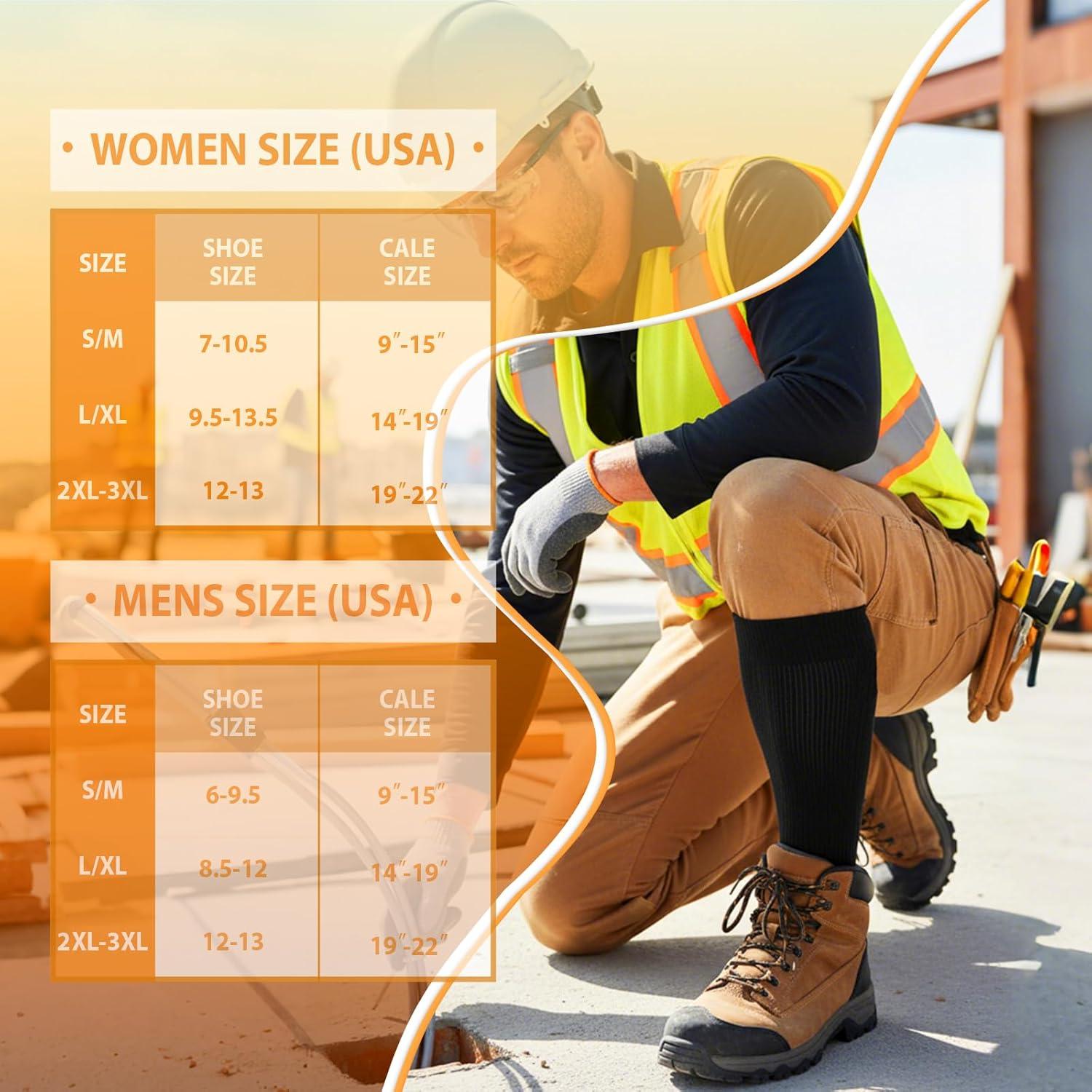 imageGraduated Compression Socks for WomenampampMen 2030mmhg Knee High Socks Travel Hiking Running Stocking045 Pairs Multi Solid 01