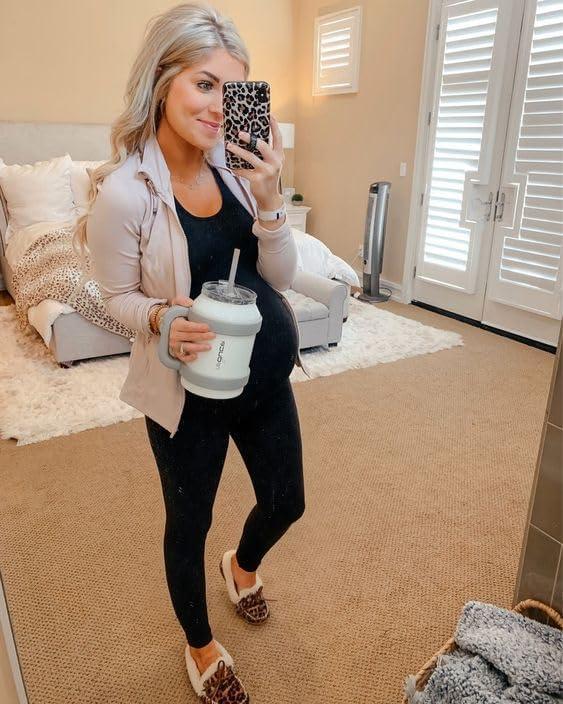 imageHi Clasmix 3 Pack Maternity Capri Leggings with PocketsButtery Soft Workout Pregnancy Yoga Pants63 Pack Full Length Black