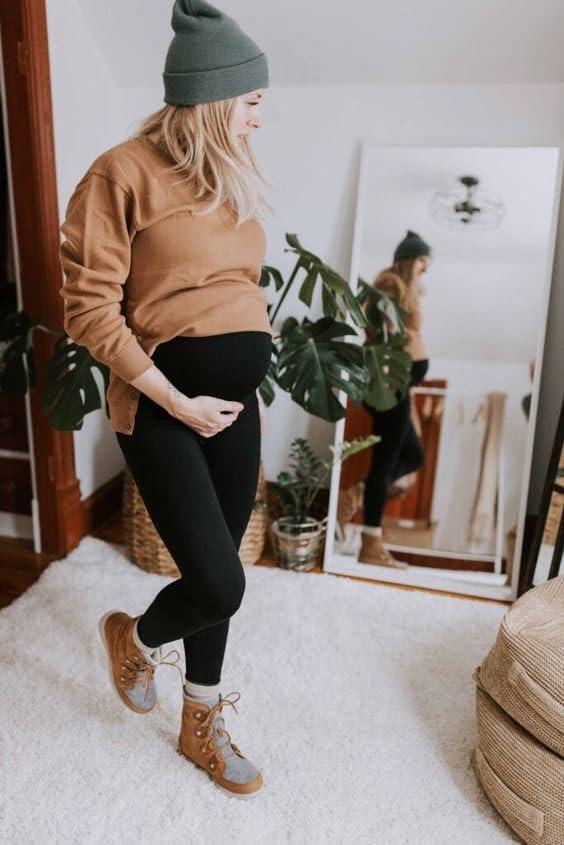 imageHi Clasmix 3 Pack Maternity Capri Leggings with PocketsButtery Soft Workout Pregnancy Yoga Pants63 Pack Full Length Black