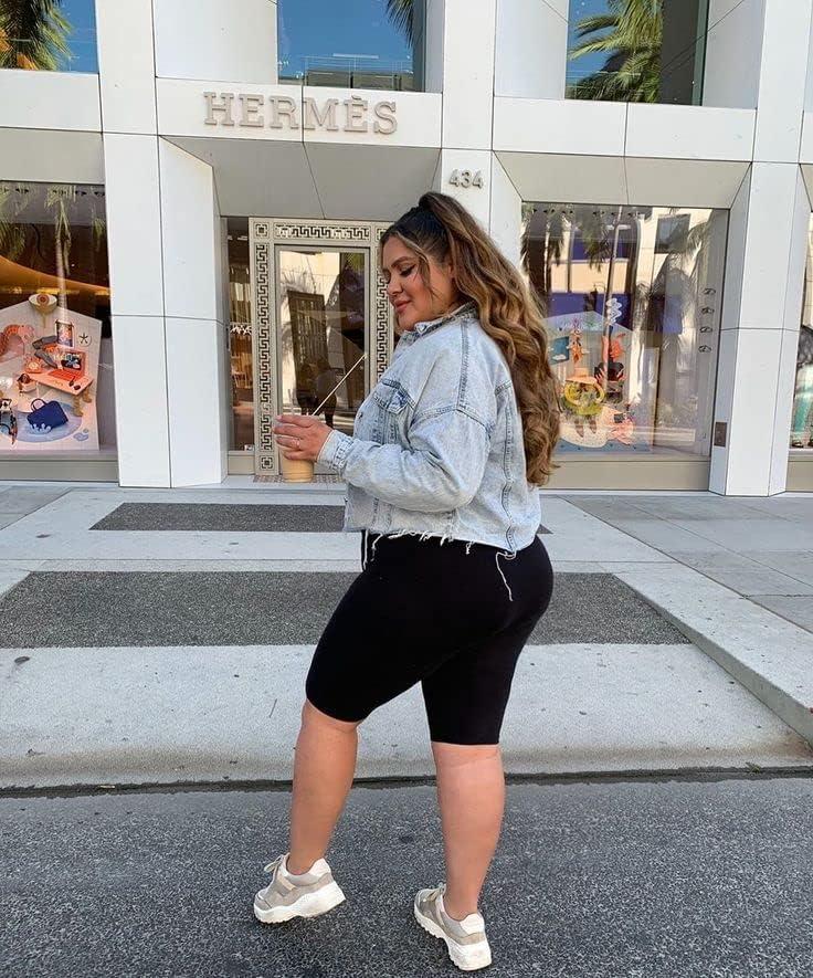 imageHi Clasmix 3 Pack Plus Size Biker Shorts for Women1X4XHigh Waisted NonSee Through Workout Super Soft Black Yoga Shorts13 Pack Black