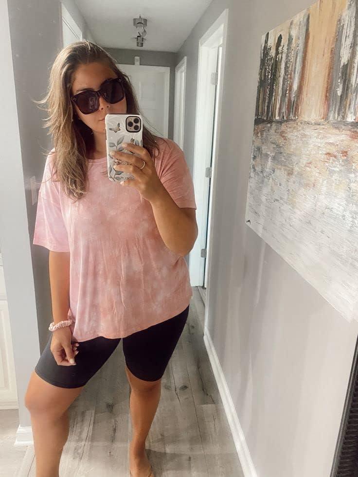 imageHi Clasmix 3 Pack Plus Size Biker Shorts for Women1X4XHigh Waisted NonSee Through Workout Super Soft Black Yoga Shorts23 Pack Blackgreynavy