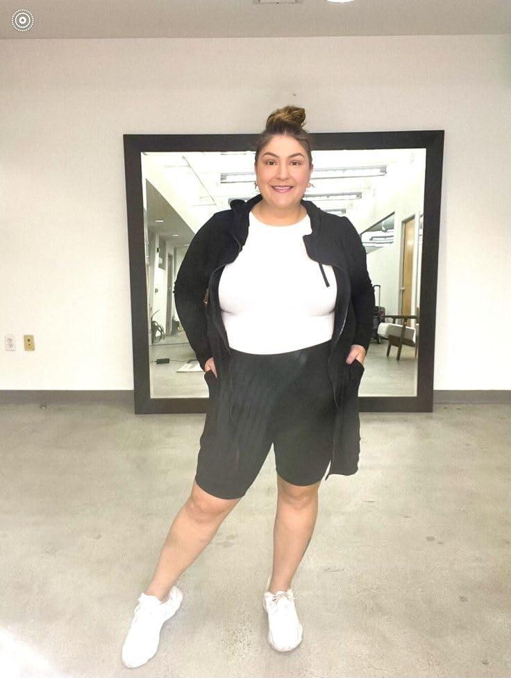 imageHi Clasmix 3 Pack Plus Size Biker Shorts for Women1X4XHigh Waisted NonSee Through Workout Super Soft Black Yoga Shorts63 Pack Black With Pockets