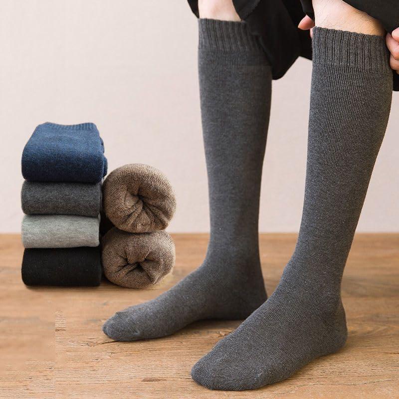 imageWarm Knee High Socks for WomenThermal Cotton Socks for HikingWorkWinterGiftsMixed Color 35 Pack Women