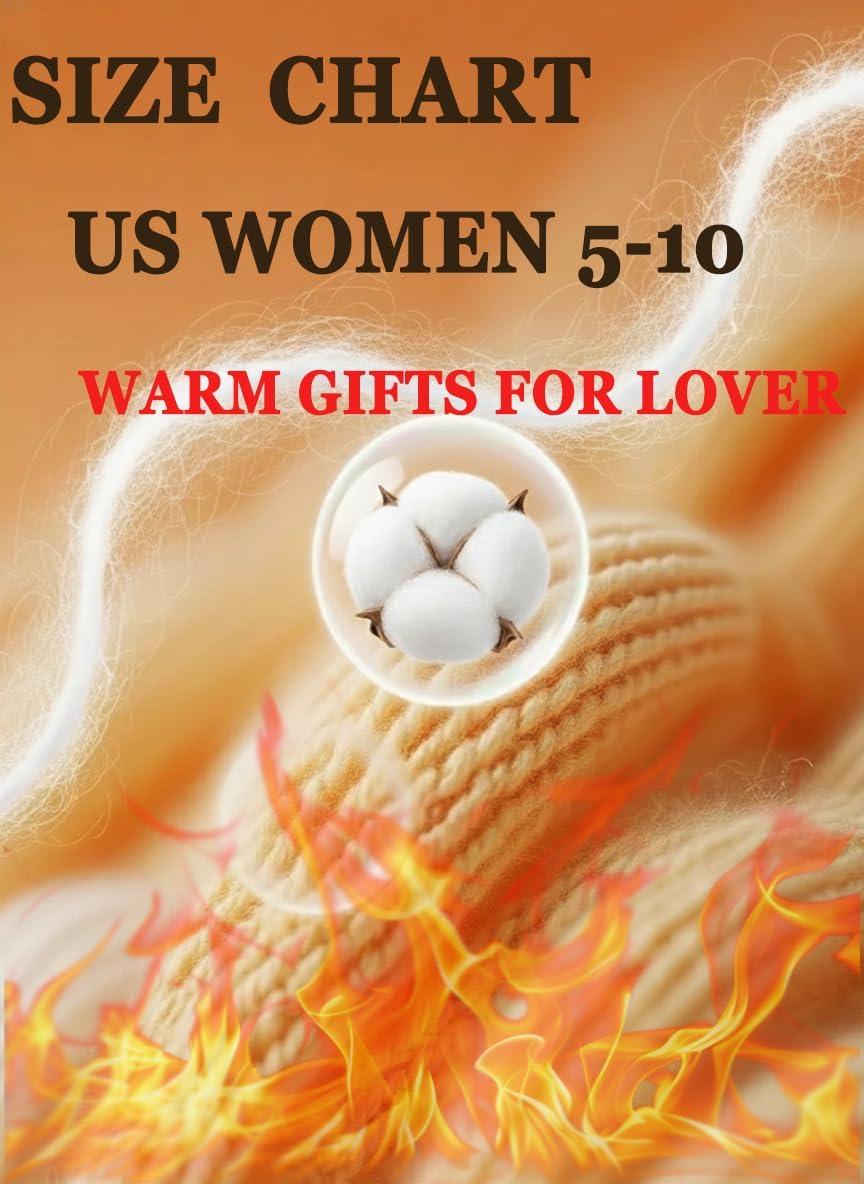 imageWarm Knee High Socks for WomenThermal Cotton Socks for HikingWorkWinterGiftsMixed Color 35 Pack Women