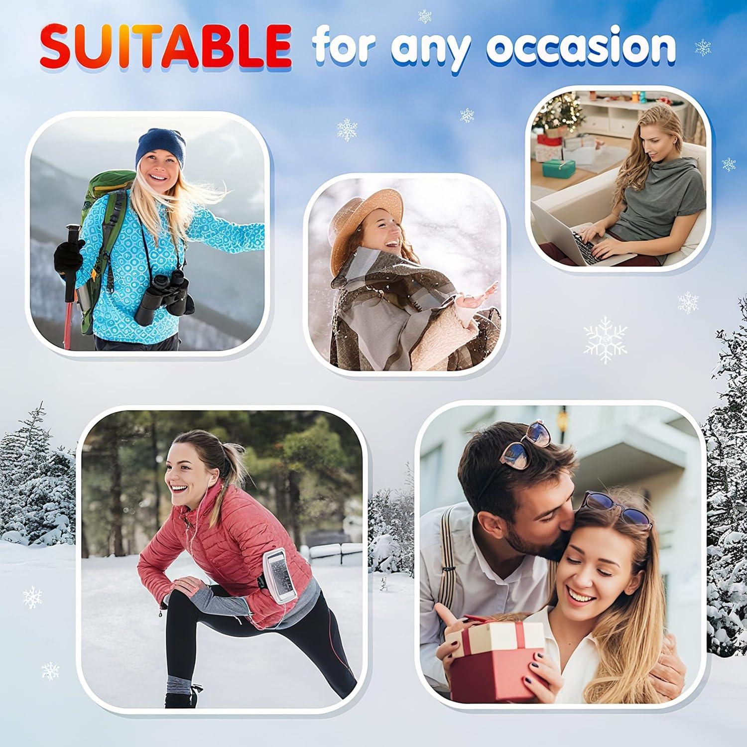 imageWarm Knee High Socks for WomenThermal Cotton Socks for HikingWorkWinterGiftsMixed Color 35 Pack Women