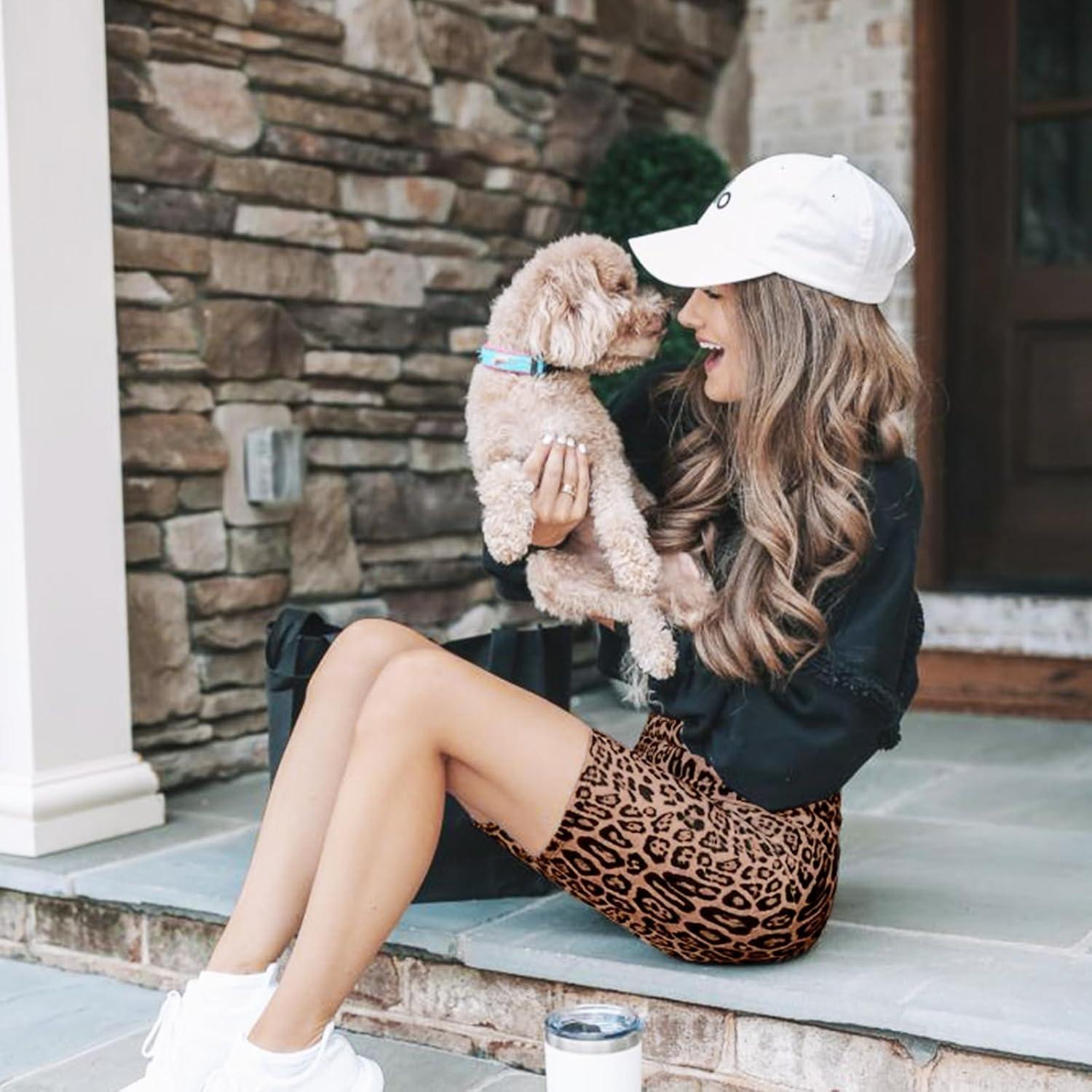 imageWomens 3quot5quot High Waisted Biker Shorts Spandex Yoga Workout Cycling Volleyball Dance Athletic Booty Shorts11leopard