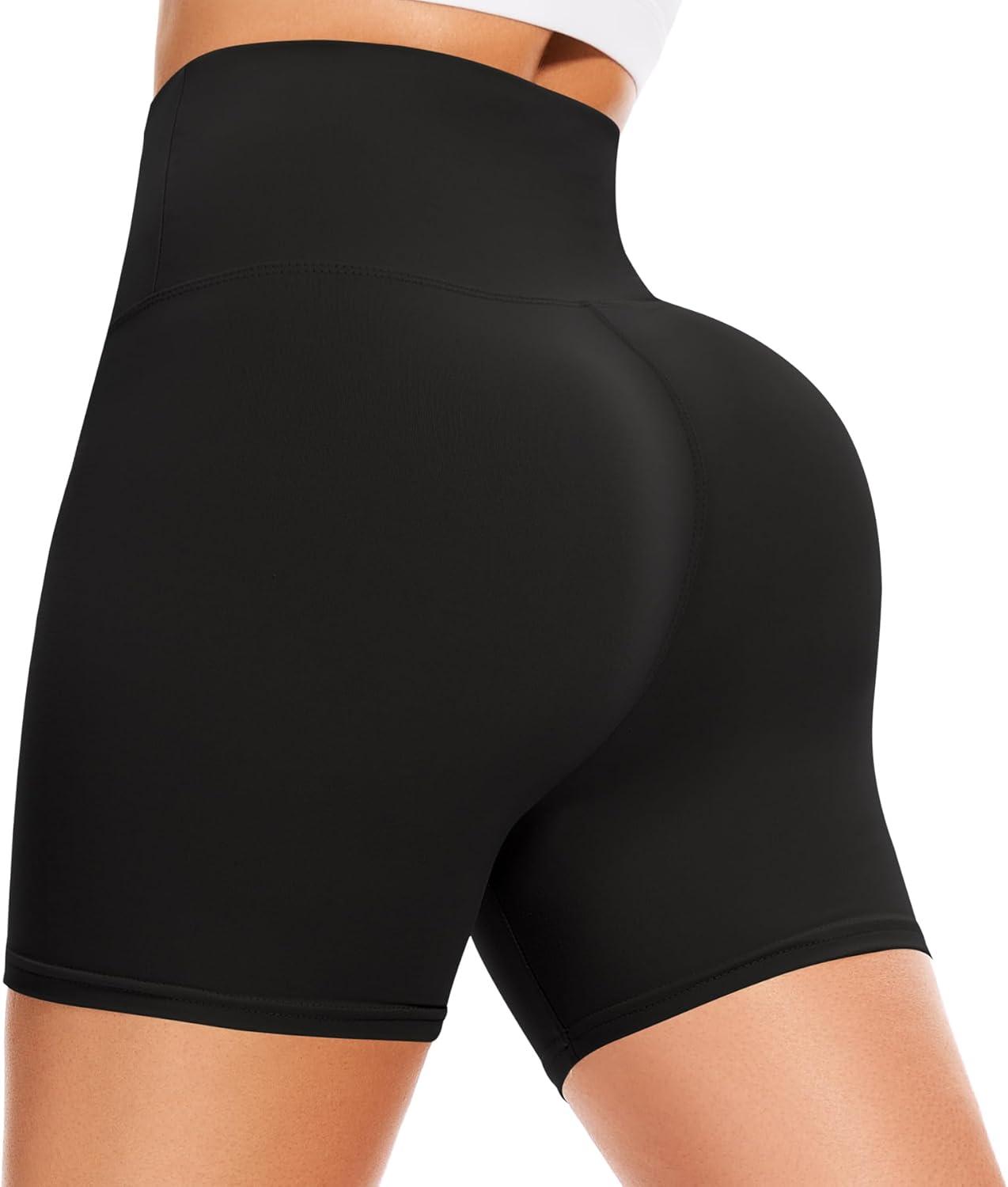 imageWomens 3quot5quot High Waisted Biker Shorts Spandex Yoga Workout Cycling Volleyball Dance Athletic Booty Shorts1black