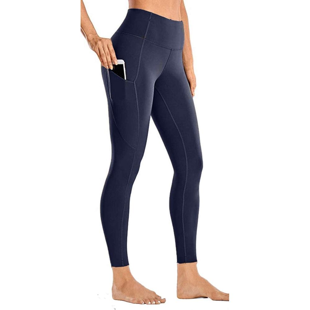 imageYoga Pants with Pockets for Women  Leggings with Pockets High Waisted Tummy Control Non SeeThrough Workout PantsNavy
