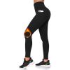 imageHi Clasmix Fleece Lined Leggings with Pockets for Women  Thermal Yoga Pants Winter Hiking Workout Leggings Black