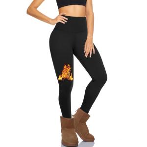 Hi Clasmix Fleece Lined Leggings for Women – High Waisted Winter Yoga Pants, Warm Thermal Running Workout Tights(1-black)