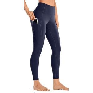Yoga Pants with Pockets for Women – Leggings with Pockets High Waisted Tummy Control Non See-Through Workout Pants(Navy)