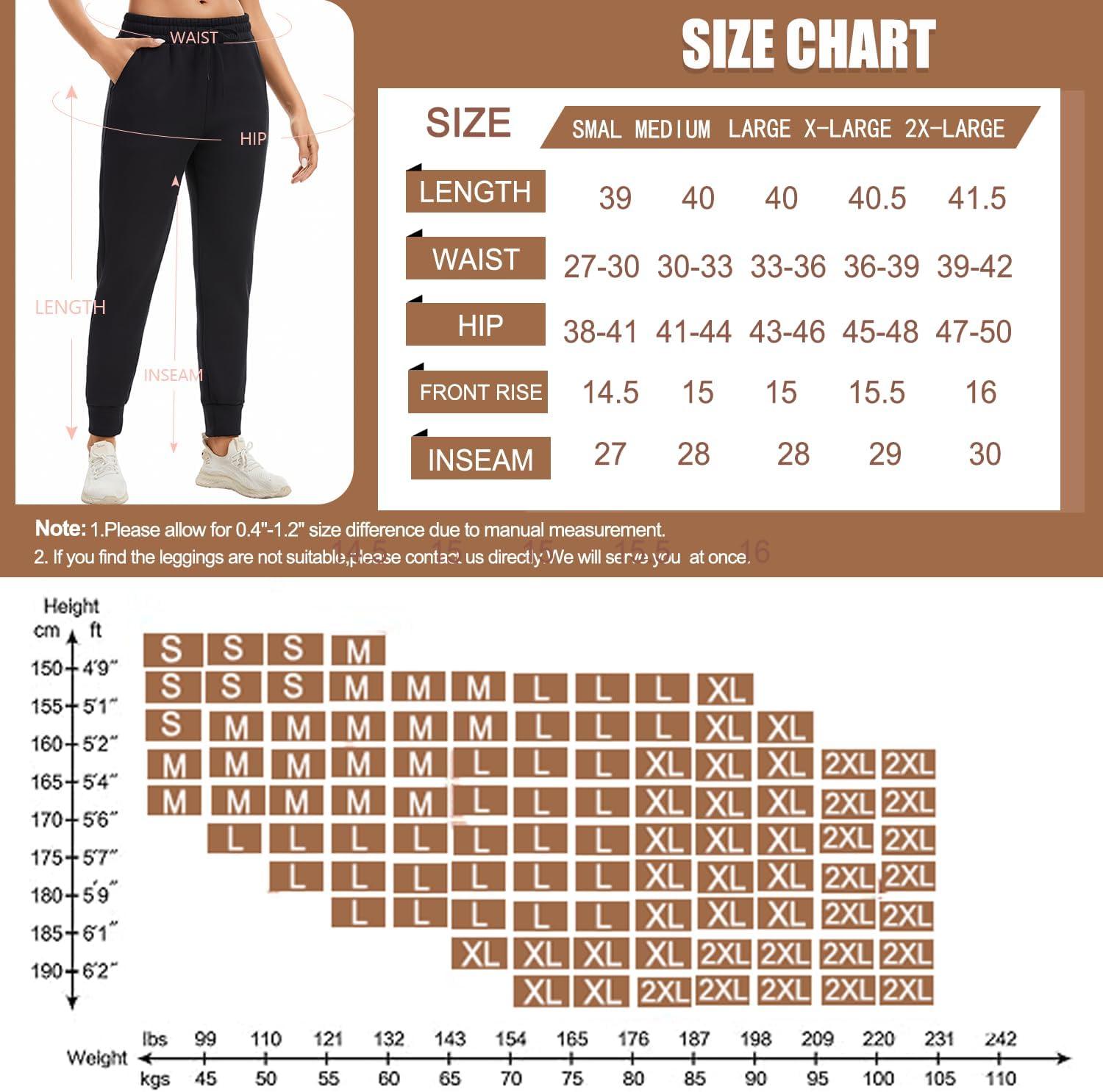 imageFleece Lined Joggers for WomenWinter Thermal Womens Sweatpants Thick High Waisted Ski Hiking Running Pants S2XL11 Pack Black