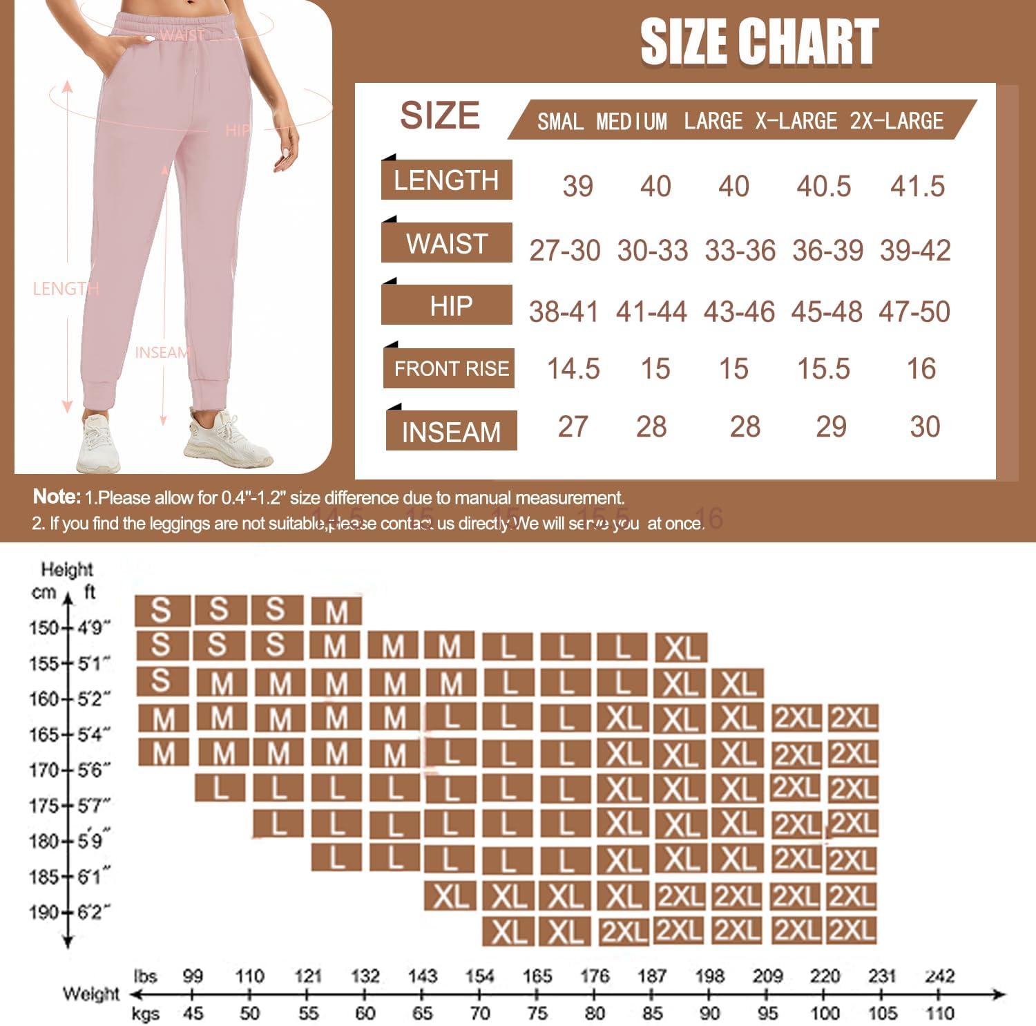 imageFleece Lined Joggers for WomenWinter Thermal Womens Sweatpants Thick High Waisted Ski Hiking Running Pants S2XL41 Pack Pink