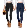 imageHi Clasmix 2 Pack Fleece Lined Leggings WomenHigh Waisted Tummy Control Seamless Winter Thermal Warm Workout Yoga PantsBlackNavyLXL