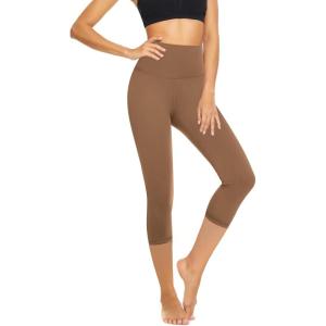 High Waisted Leggings for Women – Tummy Control Yoga Pants for Workout Running Athletic Women’s Leggings(Capri-mocha)