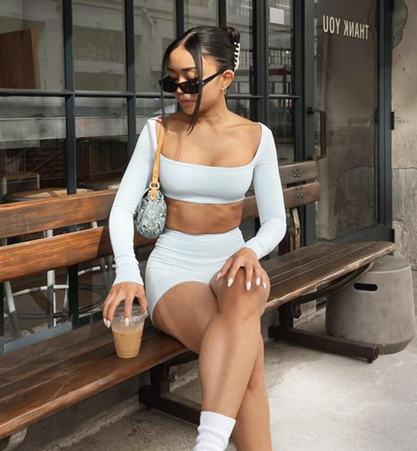 image:imageWomens 35 High Waisted Biker Shorts Spandex Yoga Workout Cycling Volleyball Dance Athletic Booty ShortsWhite With Pockets