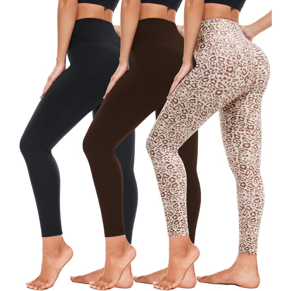 image:imageHi Clasmix Leggings for Women 3 PackHigh Wasited Tummy Control Yoga Pants Clothing for Workout Athletic23 Pack Multi02