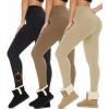 1be-3 Pack Fleece Lined Apricot khaki brown