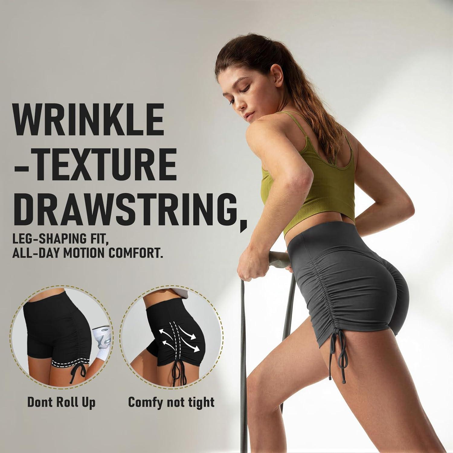 image:imageHi Clasmix Womens High Waist Biker Shorts 5 with Tummy Control Workout Yoga Cycling amp Dance Athletic ShortsNavy