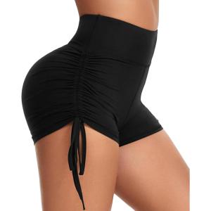 Hi Clasmix Women’s High Waist Biker Shorts 5″ with Tummy Control – Workout, Yoga, Cycling & Dance Athletic Shorts(Black)