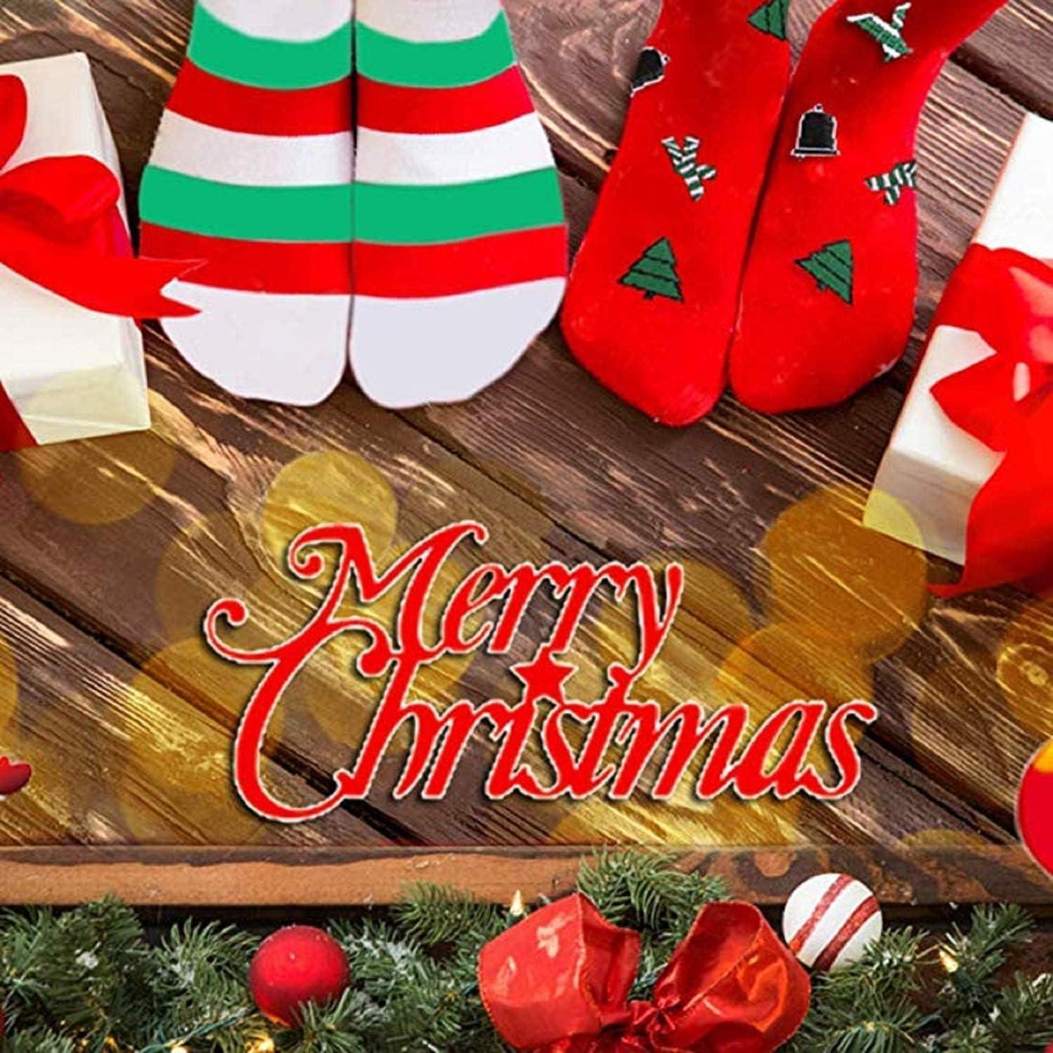 image:imageGraduated Compression Socks for WomenampMen 2030mmhg Knee High Socks Travel Hiking Running Stocking066 Pairs Christmas series