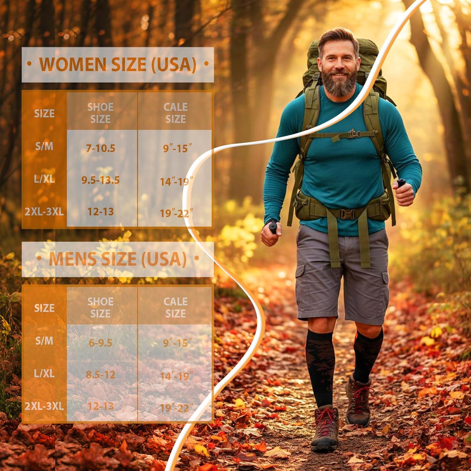 image:imageGraduated Compression Socks for WomenampMen 2030mmhg Knee High Socks Travel Hiking Running Stocking066 Pairs Multi Stripe 02
