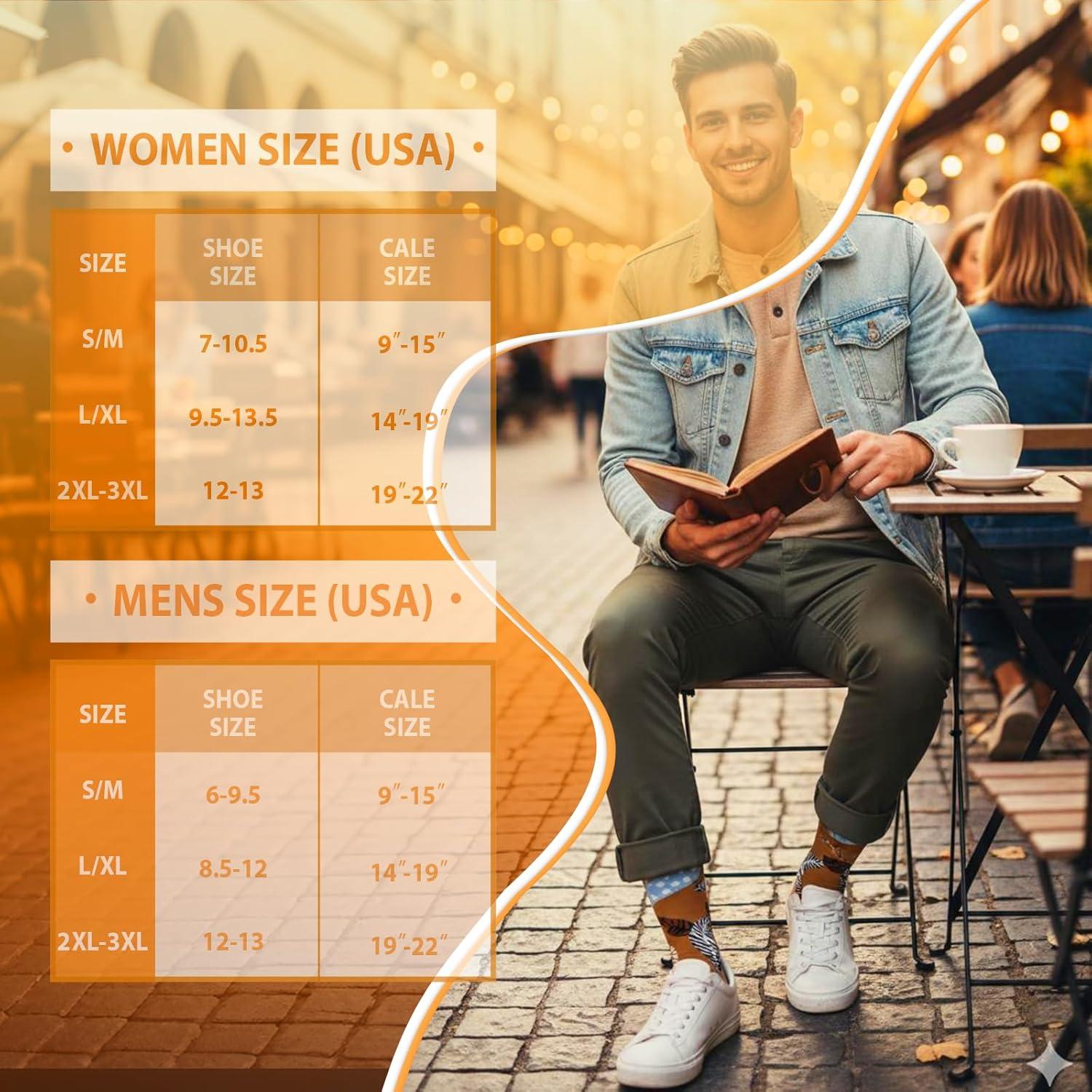 image:imageGraduated Compression Socks for WomenampMen 2030mmhg Knee High Socks Travel Hiking Running Stocking106 Pairs Oil Painting Series