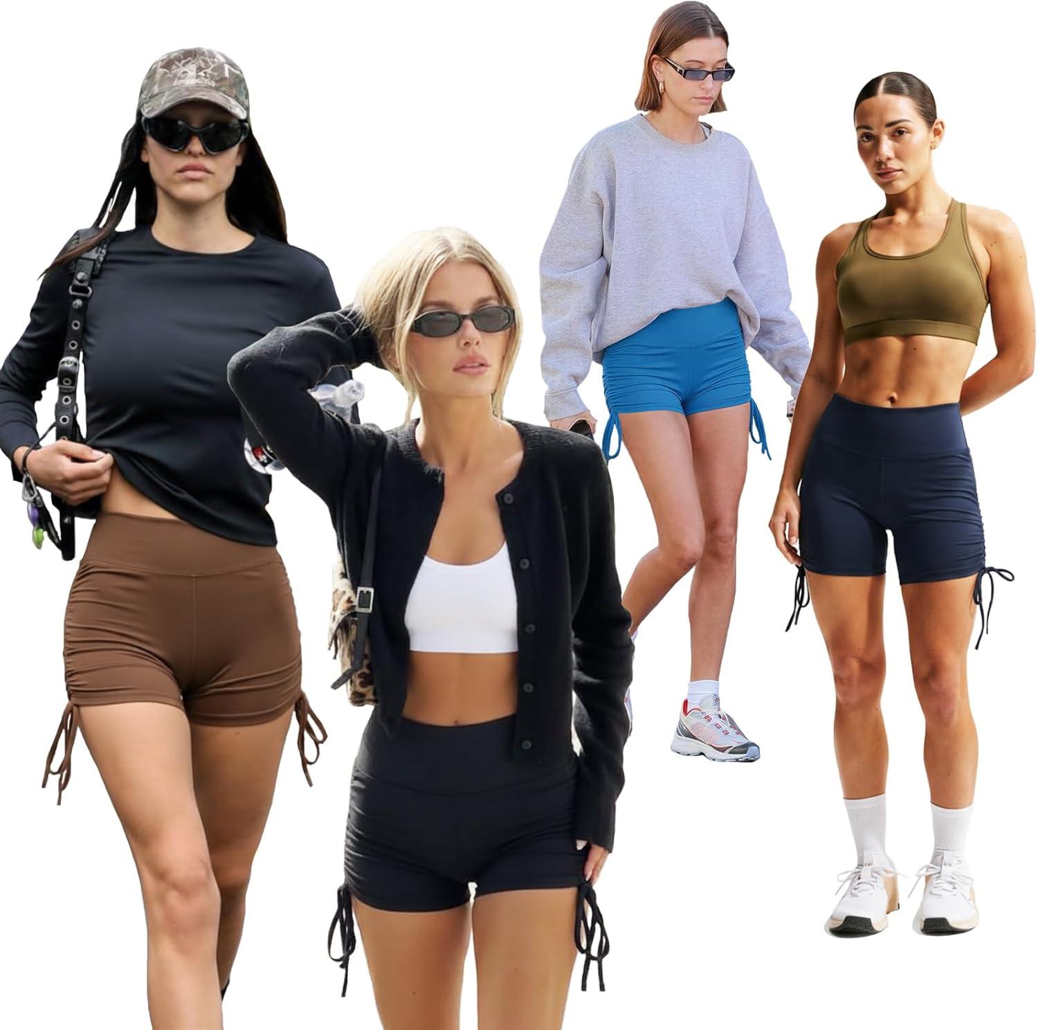 image:imageHi Clasmix 5 Womens High Waist Biker Shorts Running Gym Yoga Cycling Dance Workout Athletic ShortsLemon Yellow