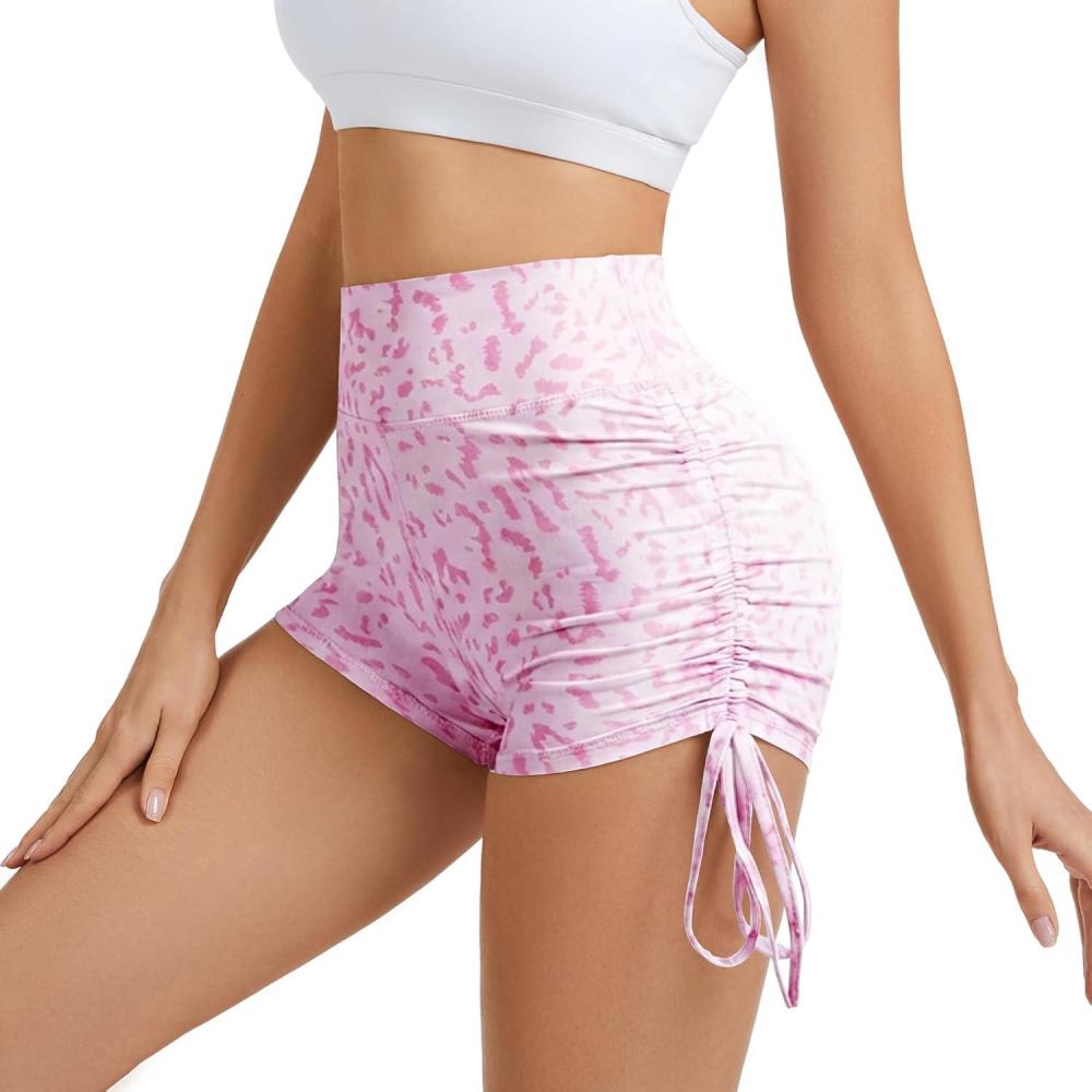 image:imageHi Clasmix 5 Womens High Waist Biker Shorts  Running Gym Yoga Cycling Dance Workout Athletic ShortsPink Leopard