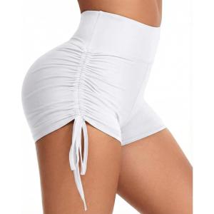 Hi Clasmix 5″ Women’s High Waist Biker Shorts – Running, Gym, Yoga, Cycling, Dance, Workout Athletic Shorts(White)