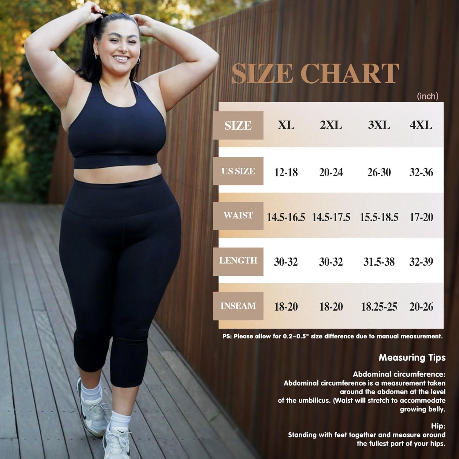 image:imageHi Clasmix 2 Pack Plus Size Leggings for WomenHigh Waisted Tummy Control 1X4X Soft Casual Yoga Pants for Curvy Women62 Pack Blackleapord