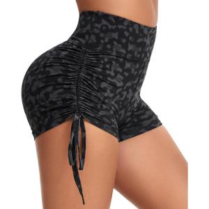 Hi Clasmix 5″ Women’s High Waist Biker Shorts – Running, Gym, Yoga, Cycling, Dance, Workout Athletic Shorts(Leopard Print)